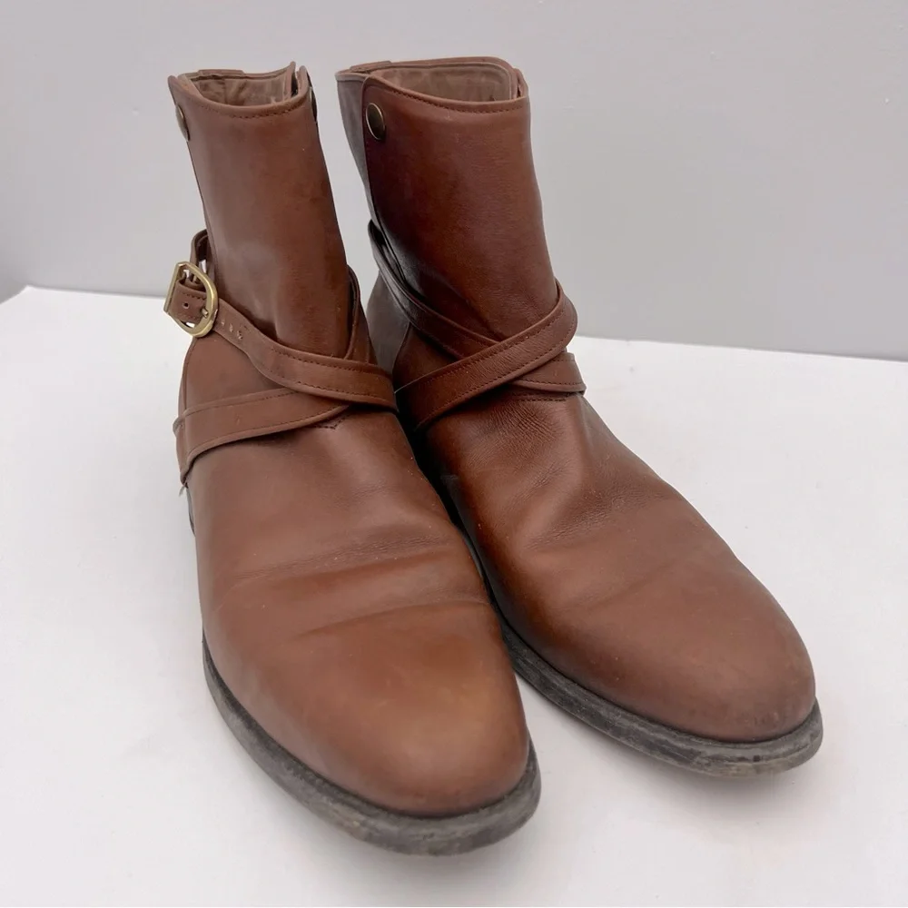 Allen Edmonds St. George Leather Boots Narrow Straps Buckle